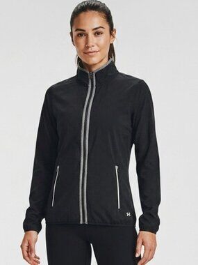 Under Armour Lightweight Perforated Black Running Zip Up Jacket